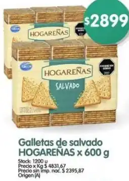 Supermercados Buenos Días Hogareñas galletas de salvado oferta