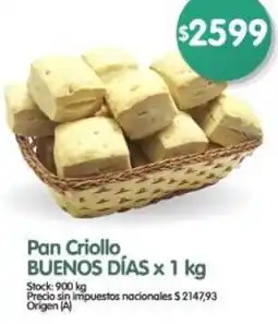 Supermercados Buenos Días Buenos días pan criollo oferta