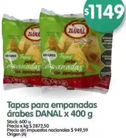 Supermercados Buenos Días Danal tapas para empanadas árabes oferta