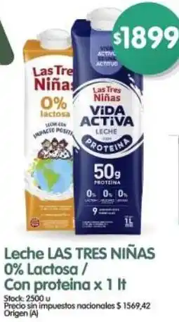 Supermercados Buenos Días Las tres niñas leche 0% lactosa / con proteina oferta