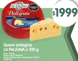 Supermercados Buenos Días La paulina queso pategras oferta