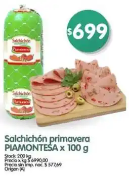 Supermercados Buenos Días Piamontesa salchichón primavera oferta