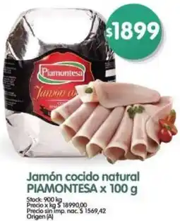 Supermercados Buenos Días Piamontesa jamón cocido natural oferta