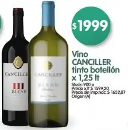 Supermercados Buenos Días Canciller vino tinto botellón oferta