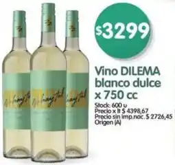 Supermercados Buenos Días Dilema vino blanco dulce oferta