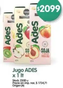 Supermercados Buenos Días Ades jugo oferta