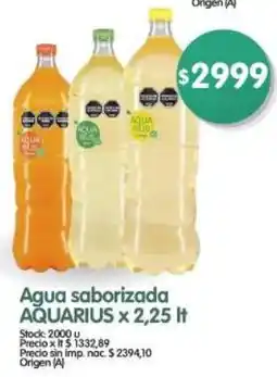 Supermercados Buenos Días Aquarius agua saborizada oferta