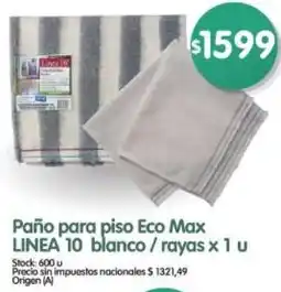 Supermercados Buenos Días Eco max linea paño para piso oferta