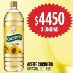 Supermercados Vea Cocinero aceite girasol, bot. oferta