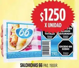 Supermercados Vea 66 salchichas paq. oferta