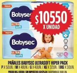Supermercados Vea Babysec ultrasoft pañales hiper pack oferta