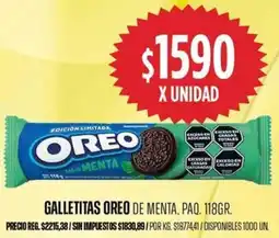 Supermercados Vea Oreo galletitas de menta, paq. oferta