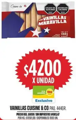 Supermercados Vea Vainillas cuisine & co paq. oferta
