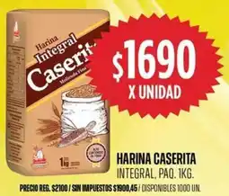 Supermercados Vea Harina caserita integral, paq. oferta