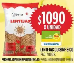 Supermercados Vea Cuisine & co lentejas paq. oferta