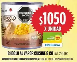 Supermercados Vea Cuisine & co choclo al vapor lat. oferta