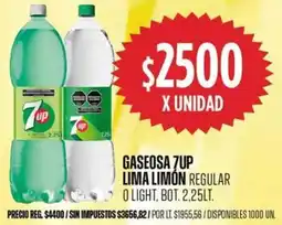 Supermercados Vea 7up gaseosa lima limon regular oferta