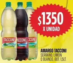 Supermercados Vea Tacconi amargo serrano, limón o blanco, bot. oferta