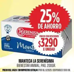 Supermercados Vea La serenísima manteca bienestar animal, paq. oferta