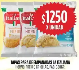 Supermercados Vea La italiana horno tapas para de empanadas freiro criollas, paq. oferta
