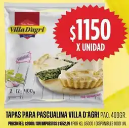 Supermercados Vea Villa d'agri tapas para pascualina paq. oferta