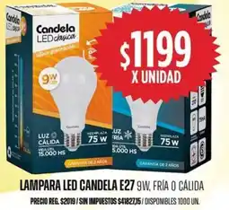 Supermercados Vea Lampara led candela E27 fría o cálida oferta