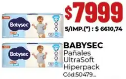 Diarco Babysec pañales ultrasoft hiperpack oferta