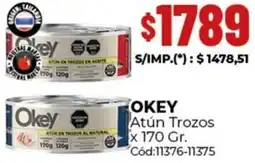 Diarco Okey atún trozos oferta