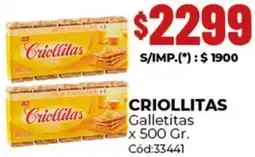 Diarco Criollitas galletitas oferta
