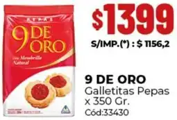 Diarco 9 de oro galletitas pepas oferta