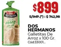 Diarco Dos hermanos galletitas de arroz oferta