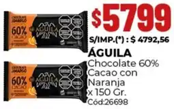 Diarco Águila chocolate 60% cacao con naranja oferta