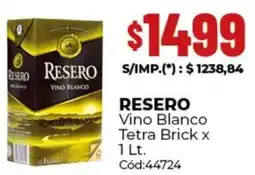 Diarco Resero vino blanco tetra brick oferta