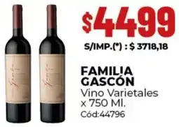 Diarco Familia gascón vino varietales oferta