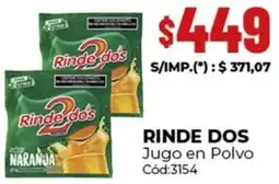 Diarco Rinde dos jugo en polvo oferta