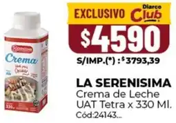 Diarco La serenisima crema de leche uat tetra oferta