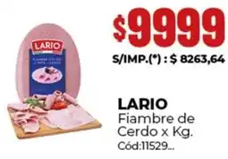 Diarco Lario fiambre de cerdo oferta