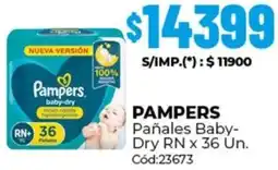 Diarco Pampers pañales baby- dry rn oferta