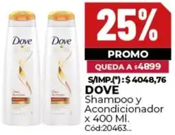 Diarco Dove shampoo y acondicionador oferta