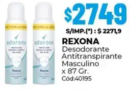 Diarco Rexona desodorante antitranspirante masculino oferta
