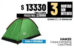 Diarco Hanze carpa camping oferta