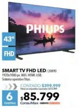 Nexon Philips smart tv 43" oferta