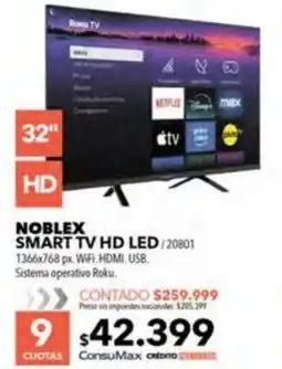 Nexon Noblex smart tv 32" oferta
