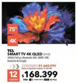Nexon Tcl smart tv 75" oferta