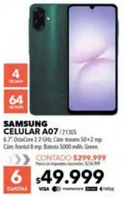 Nexon Samsung celular A07 oferta