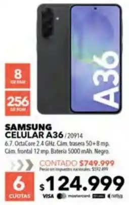 Nexon Samsung celular A36 oferta