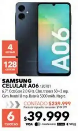 Nexon Samsung celular A06 oferta
