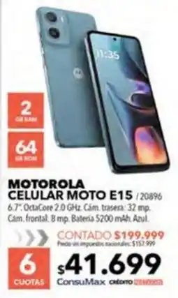 Nexon Motorola celular moto E15 oferta