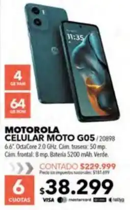 Nexon Motorola celular moto G05 oferta
