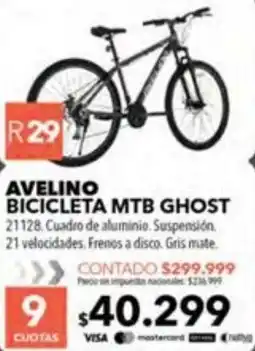 Nexon Avelino bicicleta mtb ghost oferta